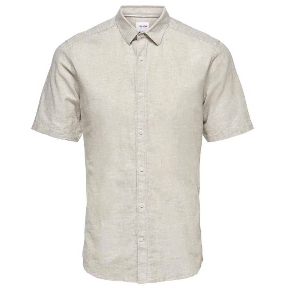 ONLY & SONS Men's Short Sleeve Slim Fit Shirt Large